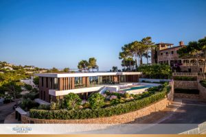 Luxusvilla mit Meerblick und Infinity-Pool in Santa Ponsa: Luftbild